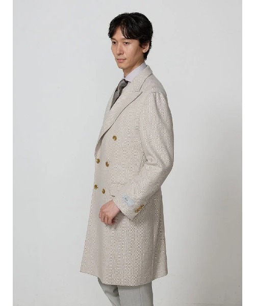 Perfect Suit FActory（パーフェクトスーツファクトリー）の「【REDA】ウールダブルチェスターコート　ベージュ（チェスターコート・メンズ・ベージュ・L/LL/M）」の13枚目の写真