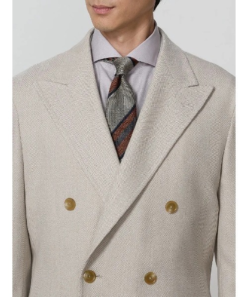 Perfect Suit FActory（パーフェクトスーツファクトリー）の「【REDA】ウールダブルチェスターコート　ベージュ（チェスターコート・メンズ・ベージュ・L/LL/M）」の12枚目の写真