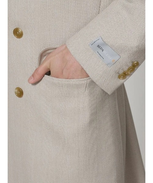 Perfect Suit FActory（パーフェクトスーツファクトリー）の「【REDA】ウールダブルチェスターコート　ベージュ（チェスターコート・メンズ・ベージュ・L/LL/M）」の10枚目の写真
