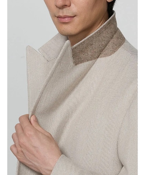 Perfect Suit FActory（パーフェクトスーツファクトリー）の「【REDA】ウールダブルチェスターコート　ベージュ（チェスターコート・メンズ・ベージュ・L/LL/M）」の5枚目の写真