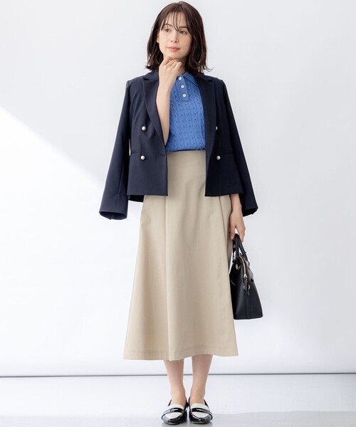 組曲（クミキョク）の「オシャクロス ジャケット（テーラードジャケット・レディース・アイボリー系/ベージュ系/ネイビー系・3/2）」の14枚目の写真