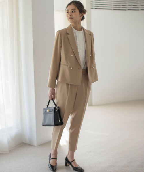 組曲（クミキョク）の「オシャクロス ジャケット（テーラードジャケット・レディース・アイボリー系/ベージュ系/ネイビー系・3/2）」の18枚目の写真