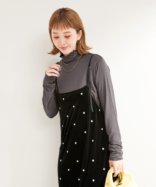 B.C STOCK(ベーセーストック)の「《追加》カットタートルプルオーバー(Tシャツ/カットソー・レディース・グレー/ホワイト/チャコールグレー・FREE)」の8枚目の写真