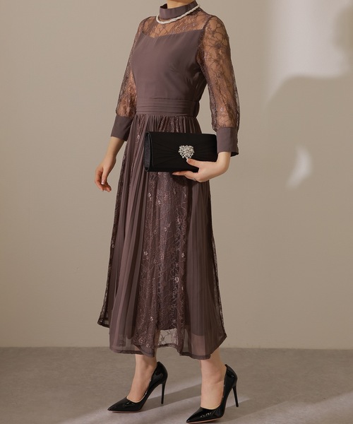 Lace Ladies(レースレディース)の「2WAY ビジュー プリーツ サテン パーティー バッグ(クラッチバッグ・レディース・ベージュ/ブラック/シルバー/ネイビー・FREE)」の7枚目の写真