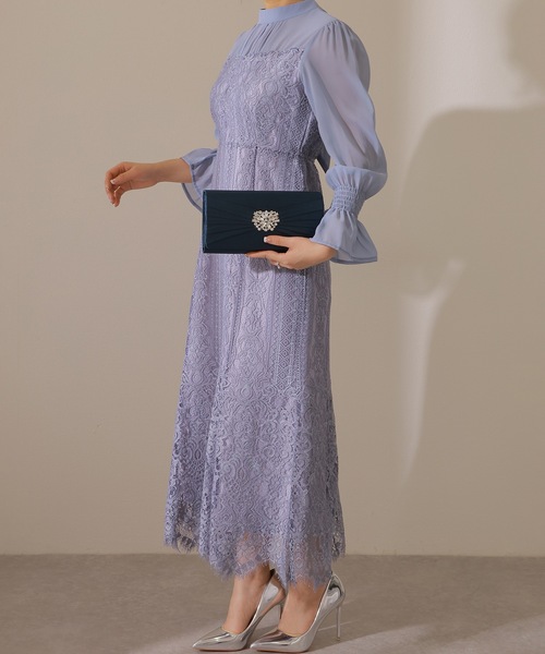 Lace Ladies(レースレディース)の「2WAY ビジュー プリーツ サテン パーティー バッグ(クラッチバッグ・レディース・ベージュ/ブラック/シルバー/ネイビー・FREE)」の12枚目の写真