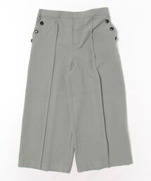 ウーリッシュ素材釦使いワイドパンツ58丈