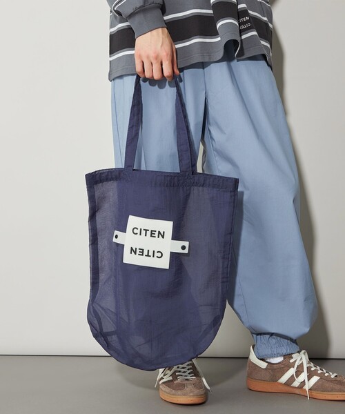 CITEN(シテン)の「<CITEN>くるくるパッチンソフトリップストップ(エコバッグ/サブバッグ・レディース・ネイビー/オレンジ/ライトグレー/ライトピンク/グレー/オリーブ・FREE)」の4枚目の写真
