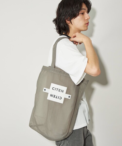 CITEN(シテン)の「<CITEN>くるくるパッチンソフトリップストップ(エコバッグ/サブバッグ・レディース・ネイビー/オレンジ/ライトグレー/ライトピンク/グレー/オリーブ・FREE)」の2枚目の写真