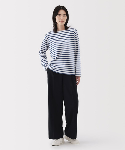 無印良品(ムジルシリョウヒン)の「婦人 太番手ボートネック長袖Tシャツ(Tシャツ/カットソー・レディース・ピンク系/グリーン系/ネイビー系/チャコールグレー/オフホワイト/ブルー系・XL/L/M/S)」の20枚目の写真