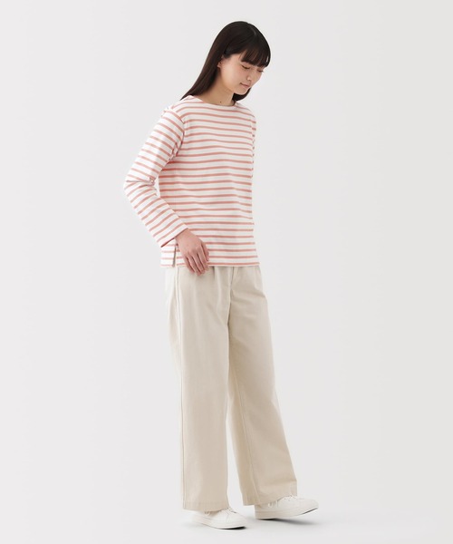 無印良品(ムジルシリョウヒン)の「婦人 太番手ボートネック長袖Tシャツ(Tシャツ/カットソー・レディース・ピンク系/グリーン系/ネイビー系/チャコールグレー/オフホワイト/ブルー系・XL/L/M/S)」の15枚目の写真