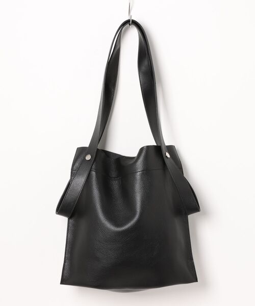 Jines（ジネス）の「カウレザー2デザインハンドル 薄マチA4トートバッグ【BEAURE/ヴュレ】（トートバッグ・レディース・シルバー/ブラック・フリー）」の20枚目の写真