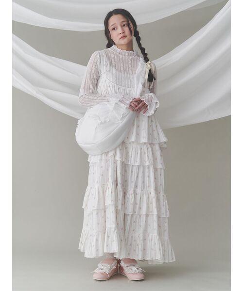 merry jenny（メリージェニー）の「ｻﾃﾝﾊｰﾌﾑｰﾝｼｮﾙﾀﾞｰbag（ショルダーバッグ・レディース・ブルー/ピンク/オフホワイト・FREE）」の4枚目の写真