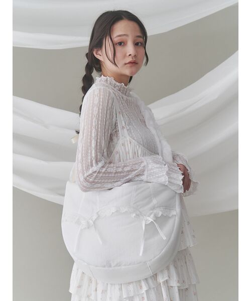 merry jenny　メリージェニー　ハーフチュールZIPスウェット merry jenny（メリージェニー）の「チュールハーフZIPスウェット