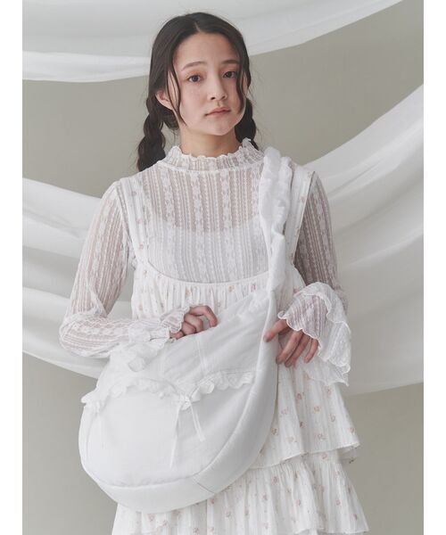 merry jenny（メリージェニー）の「ｻﾃﾝﾊｰﾌﾑｰﾝｼｮﾙﾀﾞｰbag（ショルダーバッグ・レディース・ブルー/ピンク/オフホワイト・FREE）」の8枚目の写真