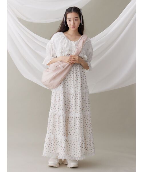 merry jenny（メリージェニー）の「ｻﾃﾝﾊｰﾌﾑｰﾝｼｮﾙﾀﾞｰbag（ショルダーバッグ・レディース・ブルー/ピンク/オフホワイト・FREE）」の12枚目の写真