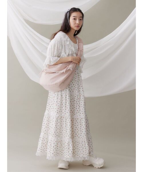 merry jenny（メリージェニー）の「ｻﾃﾝﾊｰﾌﾑｰﾝｼｮﾙﾀﾞｰbag（ショルダーバッグ・レディース・ブルー/ピンク/オフホワイト・FREE）」の14枚目の写真