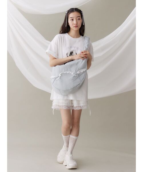 merry jenny（メリージェニー）の「ｻﾃﾝﾊｰﾌﾑｰﾝｼｮﾙﾀﾞｰbag（ショルダーバッグ・レディース・ブルー/ピンク/オフホワイト・FREE）」の18枚目の写真