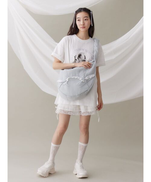 merry jenny（メリージェニー）の「ｻﾃﾝﾊｰﾌﾑｰﾝｼｮﾙﾀﾞｰbag（ショルダーバッグ・レディース・ブルー/ピンク/オフホワイト・FREE）」の19枚目の写真