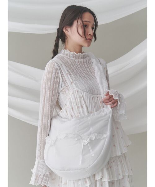 merry jenny（メリージェニー）の「ｻﾃﾝﾊｰﾌﾑｰﾝｼｮﾙﾀﾞｰbag（ショルダーバッグ・レディース・ブルー/ピンク/オフホワイト・FREE）」の21枚目の写真