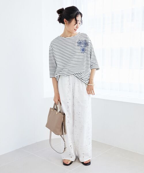 le.coeur blanc（ルクールブラン）の「軽量2wayショルダーバッグ（ショルダーバッグ・レディース・ブラック/グレイッシュベージュ・FREE）」の6枚目の写真