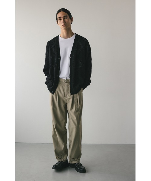 STYLEMIXER(スタイルミキサー)の「アーガイルメッシュニットカーデ(カーディガン/ボレロ・メンズ・ブラウン/ブラック・MEDIUM/LARGE)」の3枚目の写真