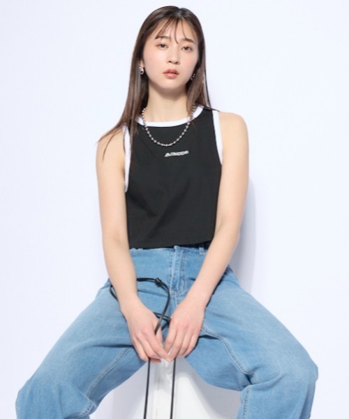 Kappa(カッパ)の「アメリカンスリーブ リブタンクトップ(タンクトップ・レディース・ホワイト/ブラック・SMALL/MEDIUM/LARGE)」の6枚目の写真