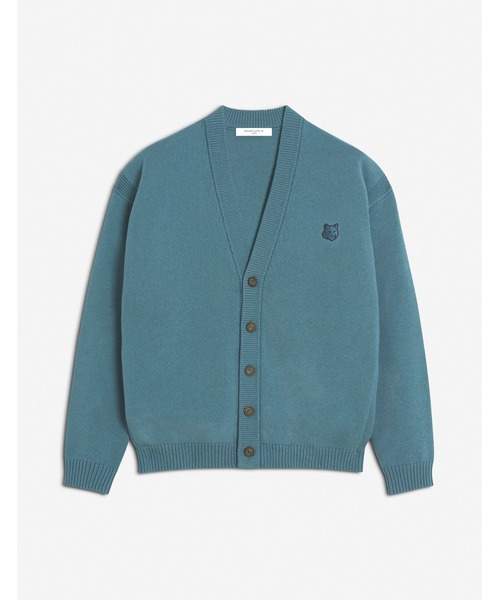 Maison Kitsune(メゾンキツネ)の「BOLD FOX HEAD PATCH COMFORT CARDIGAN(カーディガン/ボレロ・メンズ・ライトブラック/グリーン・XS/S/M/L/XL)」の1枚目の写真