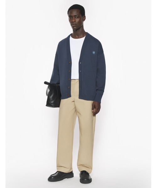 Maison Kitsune(メゾンキツネ)の「BOLD FOX HEAD PATCH COMFORT CARDIGAN(カーディガン/ボレロ・メンズ・ライトブラック/グリーン・XS/S/M/L/XL)」の4枚目の写真