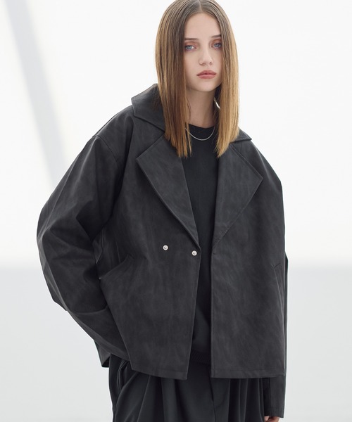 vintage archive stone  00s 短丈ブルゾン セール】VINAGE LIKE WAVE LOGO SHORT BLOUSON / ヴィンテージライク