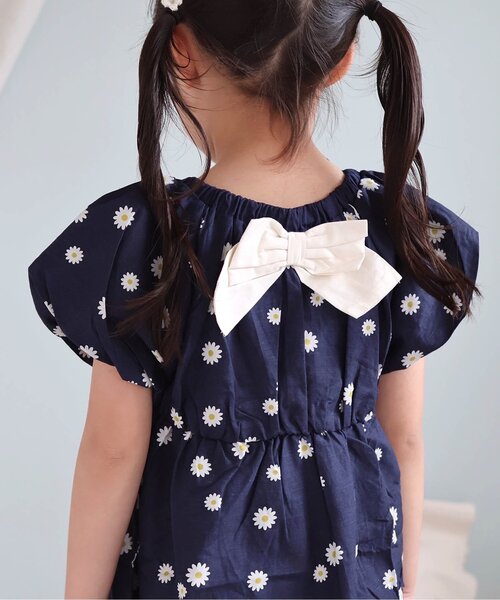 apres les cours（アプレレクール）の「【リンク/ジュニア対応】バルーンスリーブヒロインワンピース（ワンピース・キッズ・ストライプ/ドット/チェック/その他3・90/100/110/120/80/130/140）」の8枚目の写真