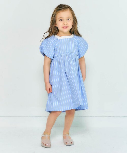 apres les cours（アプレレクール）の「【リンク/ジュニア対応】バルーンスリーブヒロインワンピース（ワンピース・キッズ・ストライプ/ドット/チェック/その他3・90/100/110/120/80/130/140）」の12枚目の写真