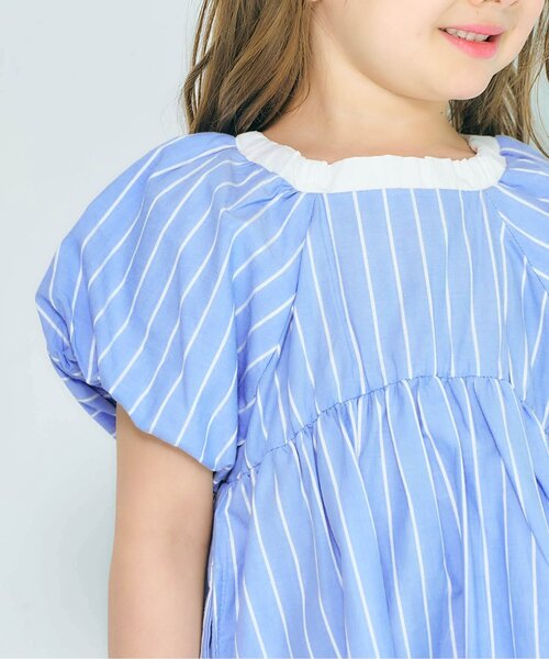 apres les cours（アプレレクール）の「【リンク/ジュニア対応】バルーンスリーブヒロインワンピース（ワンピース・キッズ・ストライプ/ドット/チェック/その他3・90/100/110/120/80/130/140）」の14枚目の写真