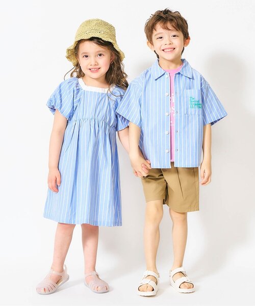 apres les cours（アプレレクール）の「【リンク/ジュニア対応】バルーンスリーブヒロインワンピース（ワンピース・キッズ・ストライプ/ドット/チェック/その他3・90/100/110/120/80/130/140）」の15枚目の写真