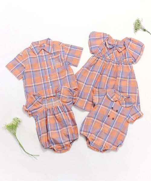 apres les cours（アプレレクール）の「【リンク/ジュニア対応】バルーンスリーブヒロインワンピース（ワンピース・キッズ・ストライプ/ドット/チェック/その他3・90/100/110/120/80/130/140）」の17枚目の写真