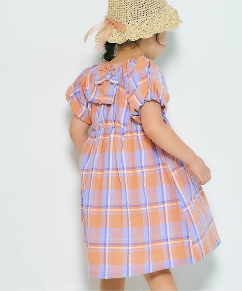 apres les cours（アプレレクール）の「【リンク/ジュニア対応】バルーンスリーブヒロインワンピース（ワンピース・キッズ・ストライプ/ドット/チェック/その他3・90/100/110/120/80/130/140）」の5枚目の写真