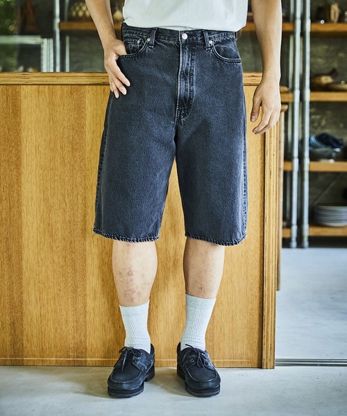 orSlow(オアスロウ)の「orSlow/オアスロウ SUPER DAD'S FIT SHORTS デニムハーフパンツ 2026年春夏(デニムパンツ・メンズ・ブラック/ブルー・4/3/2)」の12枚目の写真