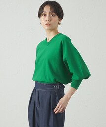 【着回し抜群】Vネックニットプルオーバー