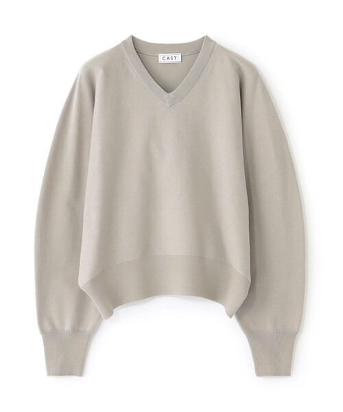 CAST:（キャストコロン）の「【着回し抜群】Vネックニットプルオーバー（ニット/セーター・レディース・オフホワイト/ブラック/グレー系その他2/グリーン系その他3・M）」の15枚目の写真