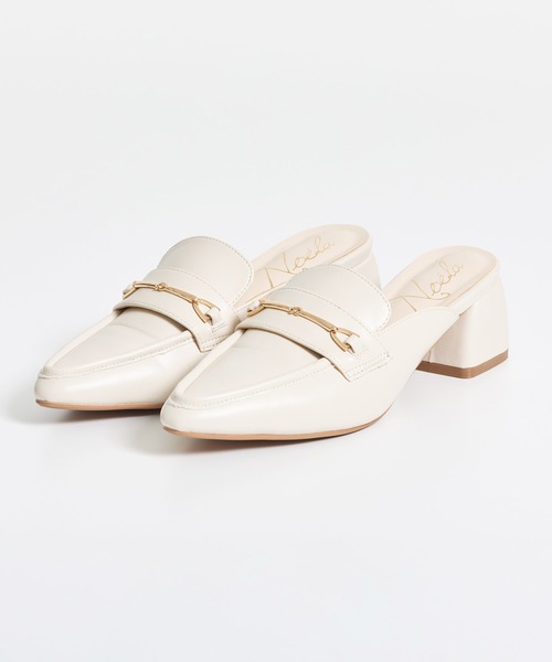 NOELA(ノエラ)の「ミュールローファー(ローファー・レディース・オフホワイト/シルバー/モカ・S/M/L)」の2枚目の写真