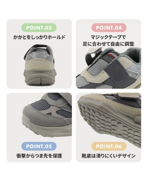 TOPSTAR(トップスター)の「KIDS TOPSTAR コンビカラーマジックテープキッズスニーカー(スニーカー・キッズ・グレー/ピンク/レディッシュグレー・30inch/28inch/31inch/29inch/24inch/26inch/27inch)」の16枚目の写真