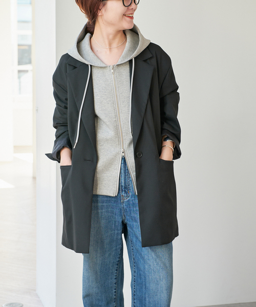 Spick & Span（スピックアンドスパン）の「TRロングジャケット（その他アウター・レディース・その他1/ブラック・36/38）」の6枚目の写真