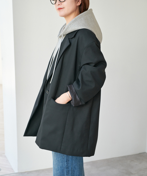 Spick & Span（スピックアンドスパン）の「TRロングジャケット（その他アウター・レディース・その他1/ブラック・36/38）」の7枚目の写真