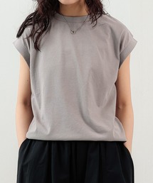 汗じみ防止加工 表撥水 接触冷感 UV CUT ノースリーブカットソー