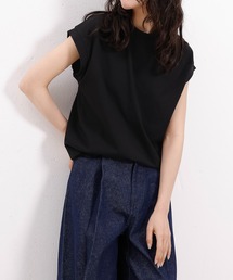汗じみ防止加工 表撥水 接触冷感 UV CUT ノースリーブカットソー