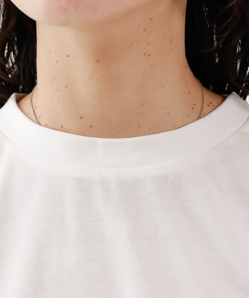 emesuelee(エメスーリー)の「汗じみ防止加工 表撥水 接触冷感 UV CUT ノースリーブカットソー(Tシャツ/カットソー・レディース・グレー/ブラック/アイボリー/ネイビー/イエロー/ベージュ・フリー)」の11枚目の写真