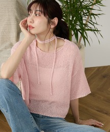 ★angelicpretty★リボン柄 半袖ニットセーター★黒✕ピンク★美品★ ☆angelicpretty☆リボン柄 半袖ニットセーター☆黒✕ピンク☆美品☆