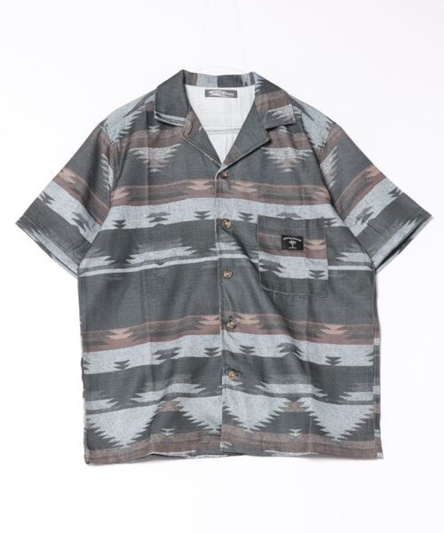 Kahiko(カヒコ)の「【Kahiko】SURF&Palms カリッサMEN'Sシャツ(シャツ/ブラウス・メンズ・ブラック/ホワイト/ブルー・FREE)」の1枚目の写真