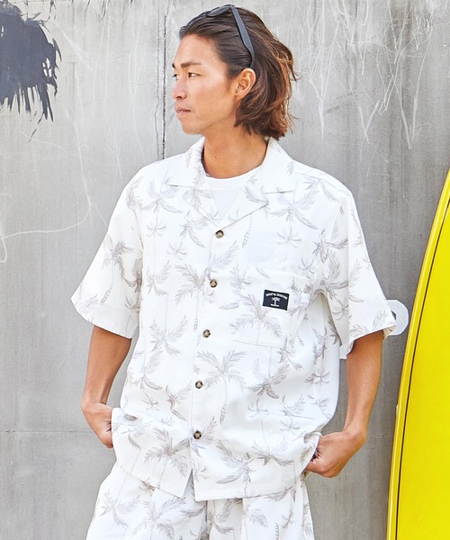 Kahiko(カヒコ)の「【Kahiko】SURF&Palms カリッサMEN'Sシャツ(シャツ/ブラウス・メンズ・ブラック/ホワイト/ブルー・FREE)」の2枚目の写真