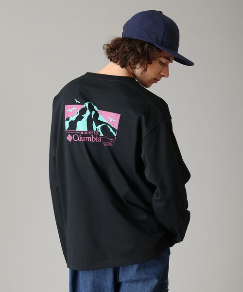 LGBコブラブラック 長袖カットソー Columbia/ ロマビスタグラフィックロングスリーブTシャツ /コロンビア