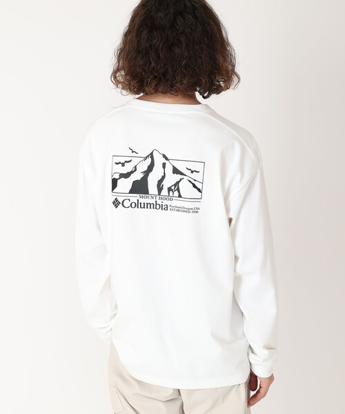 tシャツ Columbia／ロマビスタ グラフィック ロングスリーブ Tシャツ／コロンビア／吸湿・速乾／UVカット／長袖Tシャツ／バックプリント／リラ Columbia／ロマビスタ グラフィック ロングスリーブ Tシャツ